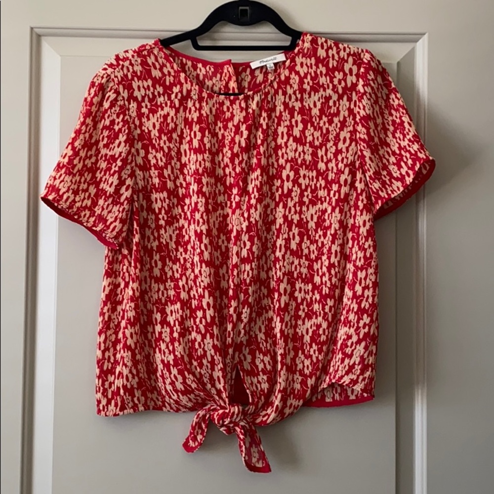 Madewell Button Back floral blouse